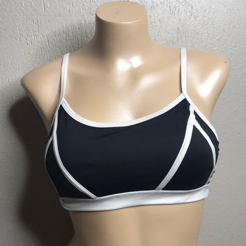 Marika sports bra Black with white stripes